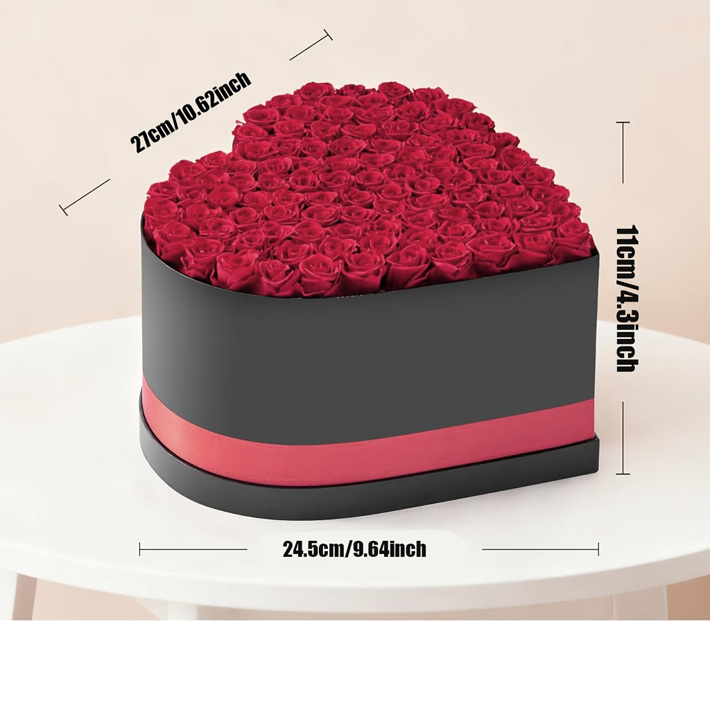 Bouquet en forme de cœur avec rose, artificielle rouge