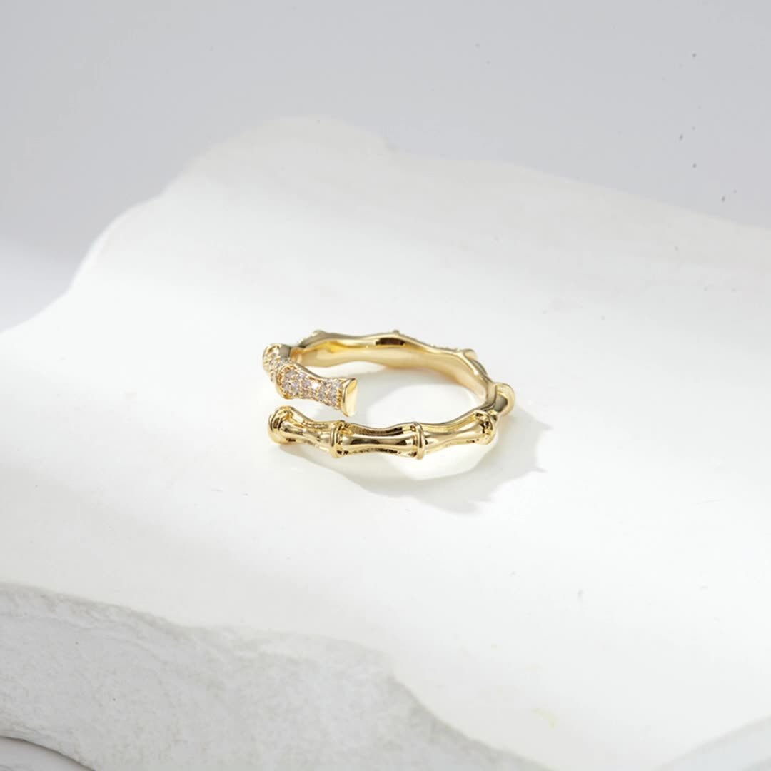 bague BAMBOO STRASS