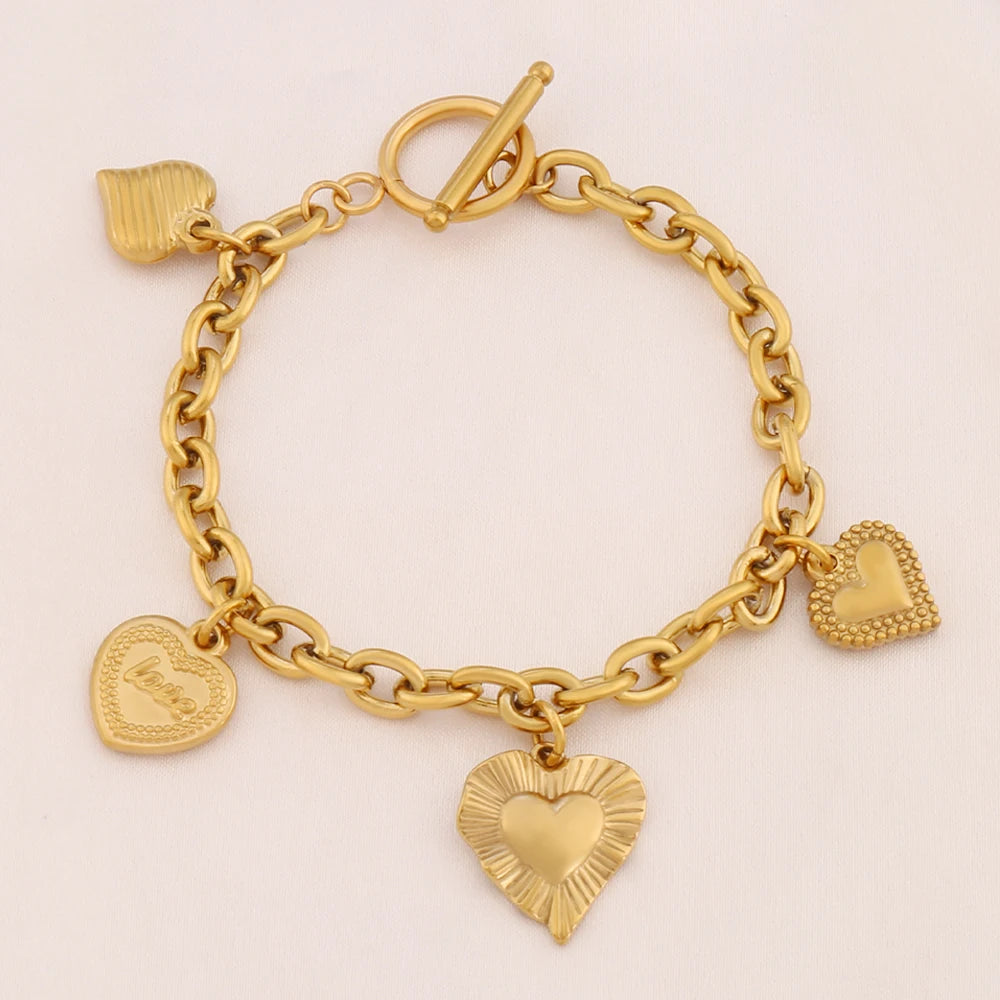 Bracelet à Breloques avec pièces ou coeur