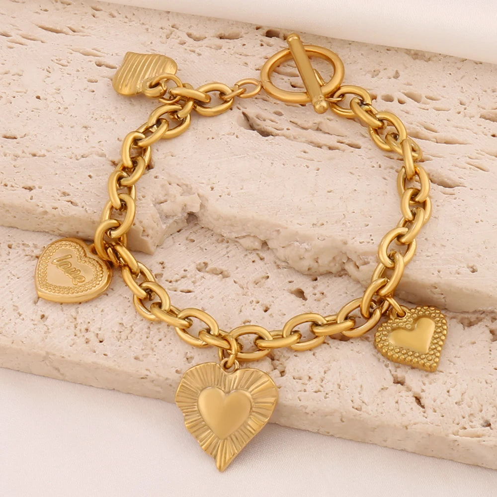 Bracelet à Breloques avec pièces ou coeur