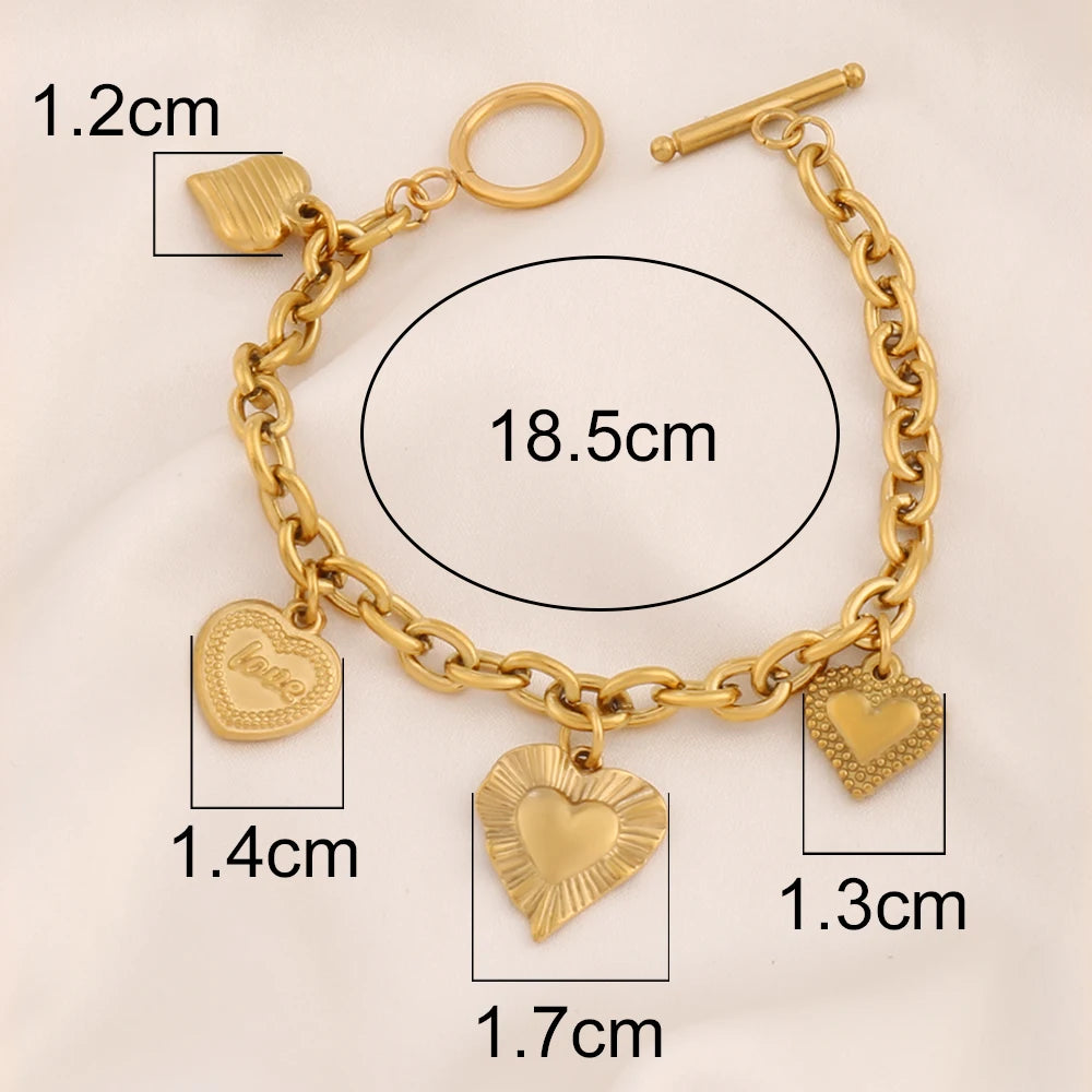 Bracelet à Breloques avec pièces ou coeur