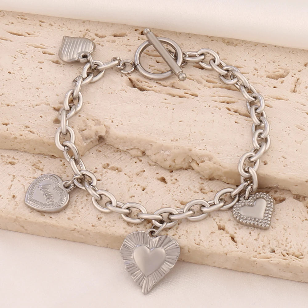Bracelet à Breloques avec pièces ou coeur