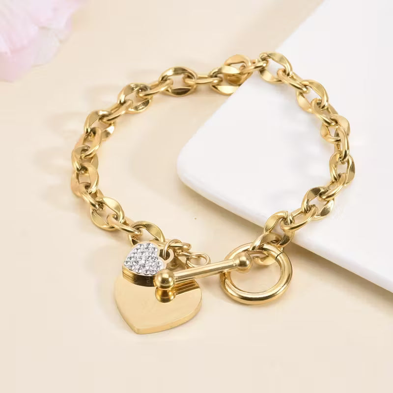 Ensemble bracelet colliers Double Coeurs