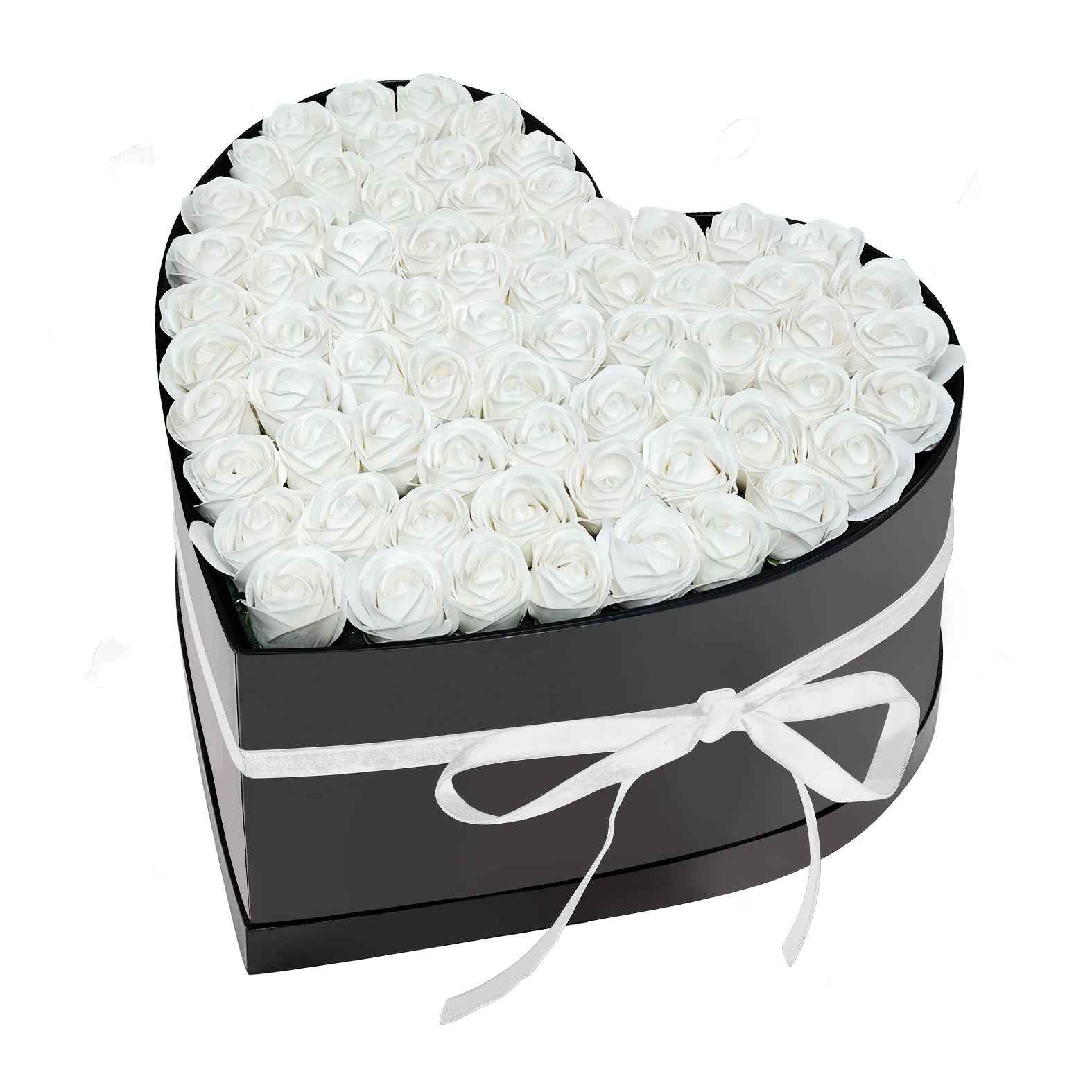Bouquet en forme de cœur avec rose, artificielle rouge